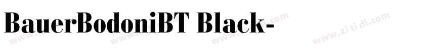BauerBodoniBT Black字体转换
